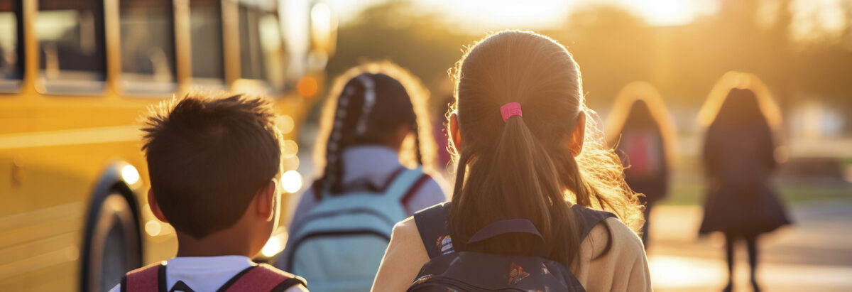 View young students 